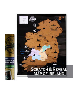 Scratch Ireland Map 55x43cm 