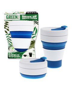 Coffee Cup 12oz  Collapsible Cup Blue