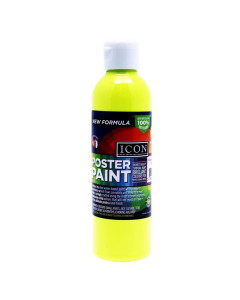 Icon 300ml Fluorescent Poster Paint - Yellow