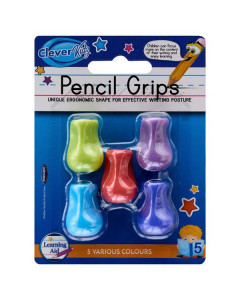 Clever Kidz 5 Pencil Grips Ergonomic Shape