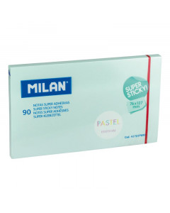 Milan Pastel Blue Super Sticky Adhesive Notes 76 x 127 mm