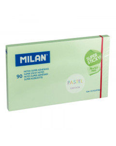 Milan Pastel Green Super Sticky Adhesive Notes 76 x 127 mm