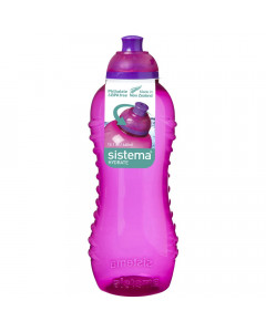 Sistema 460ml Twist ‘n’ Sip Squeeze Pink or Purple Bottle