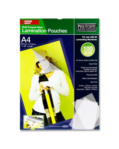 Pro:Form A4 Pack 100 Laminating Pouches