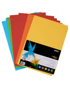 Premier Activity A4 160gsm Card 50 Sheets Rainbow