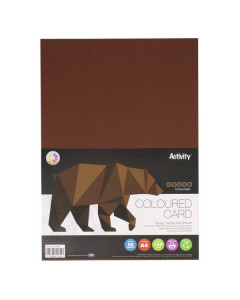 Premier Activity A4 160gsm Card 50 Sheets - Chocolate