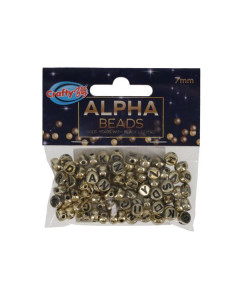 Crafty Bitz 7mm Alpha Beads - Gold