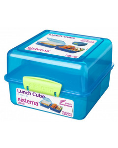 Sistema Lunch Box Cube 1.4 Litre Blue or Green