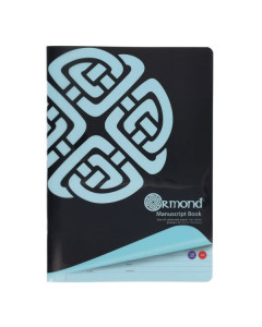 Ormond A4 120pg Durable Cover Visual Memory Aid Manuscript Book - Blue
