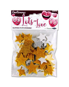 Emotionery Pkt.60 Glitter Foam Stickers - Lots Of Love Stars