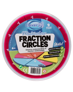 Multicolour Fraction Circles Clever Kidz