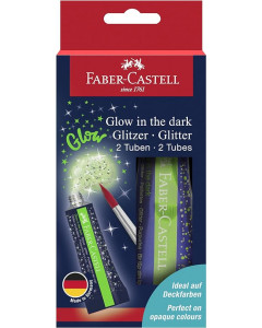 Faber Castell Glow in the Dark Glitter - 2 Tubes