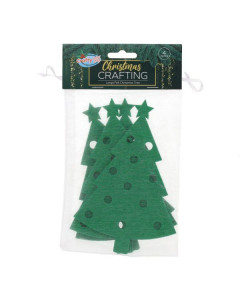 Crafty Bitz Christmas Crafting - Large Felt Christmas Tree 4 Pack