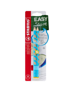 Left Handed HB Pencil Stabilo Easy Graph 2 Pack Blue