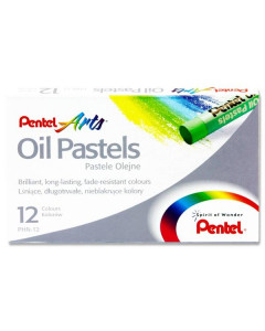 Pentel Arts Box of 12 Oil Pastels