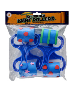 Paint Roller Patterned Pack of 4 World of Colour