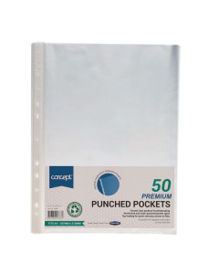 Premier Punched Pockets 50Pk