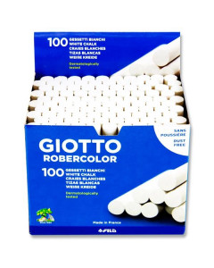 Giotto Box 100 Dust Free Chalk - White