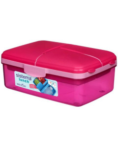 Sistema 1.5L Quaddie Lunch Box Pink