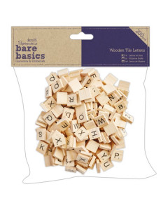 Bare Basics Wooden Tile Letters (200 Pieces)