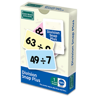 Division Plus Snap and Pairs Card Game Educational Game for Children 8 Years 