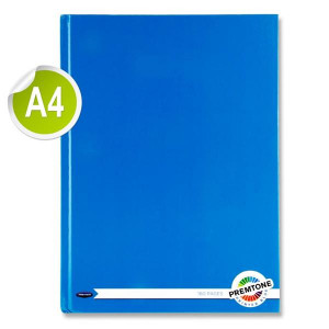 Premto A4 160pg Hardcover Notebook - Printer Blue 